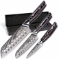 Preview: Küchenmesser-Set Damastmesser-Set Messer-Set Damastmesser Damast-Messer.png